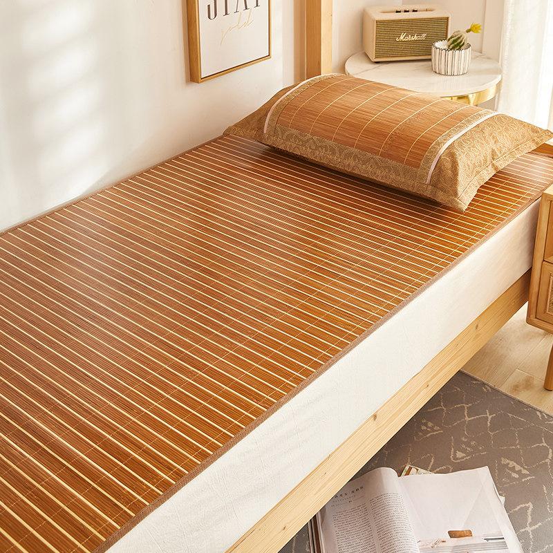 Foldable Bamboo Rattan Mat: Double-Sided Cooling Mat for Dormitory Bunk Beds