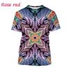 Summer Women's 3D Printing T-shirt Sparkling Camo Mandala Art T-shirt O-Neck Large Short Sleeve Casual Top