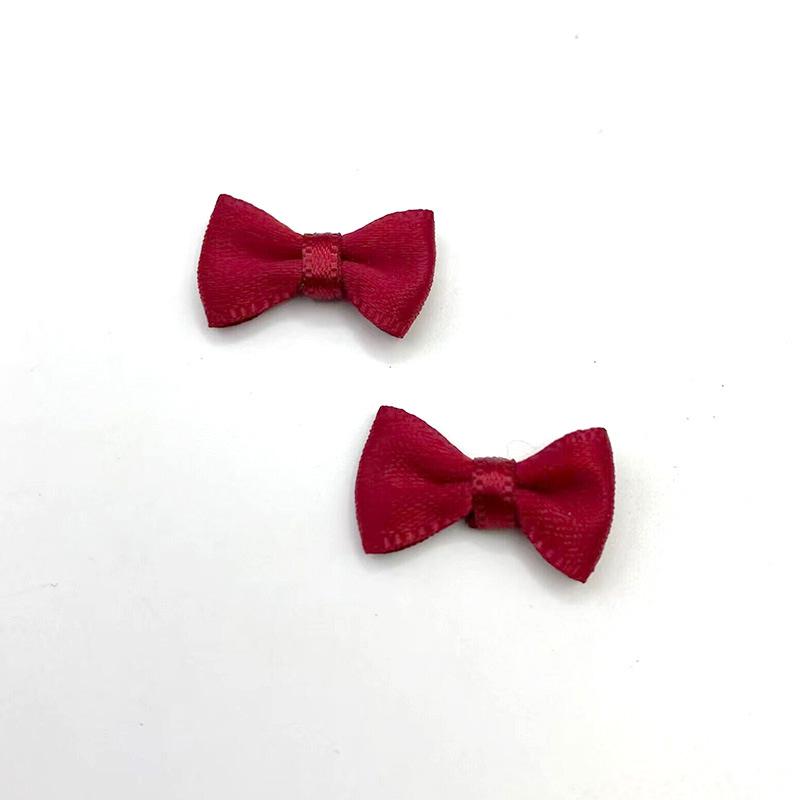 2cm Handmade Mini Cotton Bows for DIY Clothing & Doll Accessories
