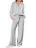 Autumn/Winter Casual Sports Set: Zipper Sweatshirt & Wide Leg Pants