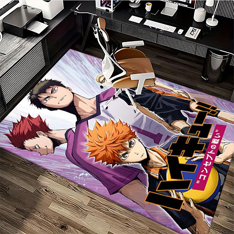 1pc Haikyuu!! Kageyama Tobio Office Chair Mat - Anime Cartoon Design, Non-Slip Carpet for Home Decor, Suitable for All Seasons, Ideal Gift for Fans.O0
