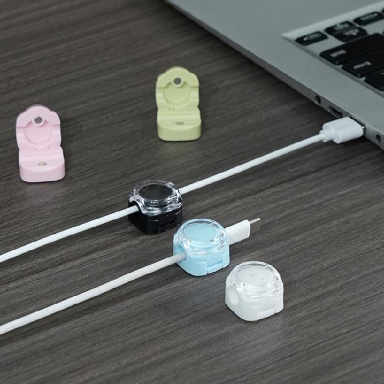 6PCS Magnetic Cable Winder Self-Adhesive Fixed Power Cord Organiser Intelligent Devices Charging Wire Holder Clamp