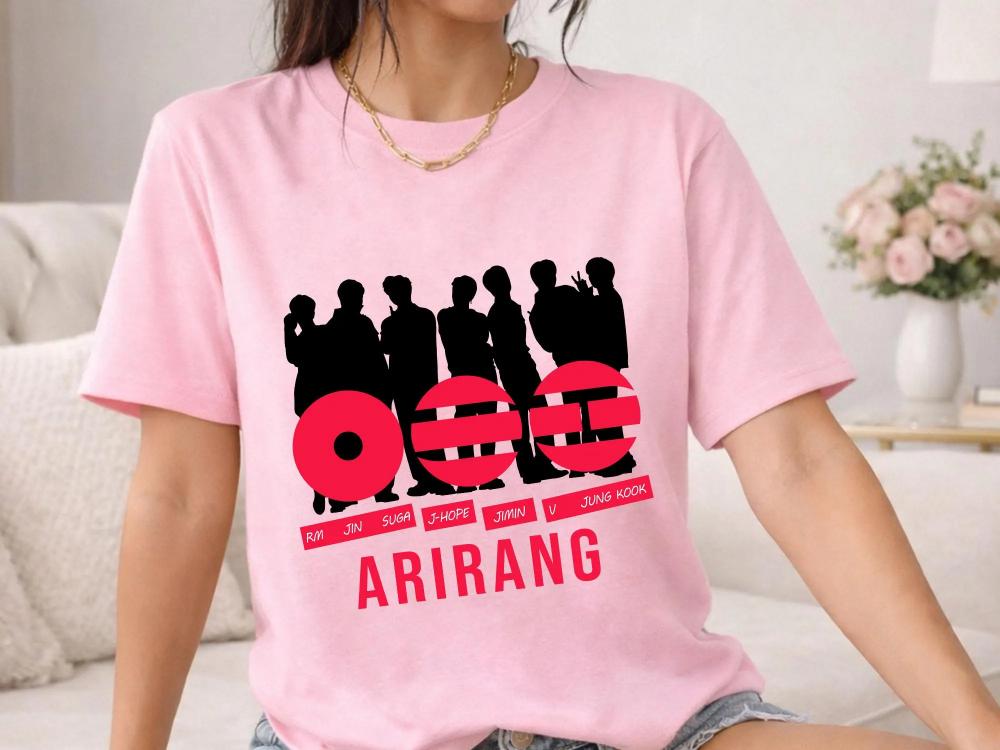 Retro Arirang Tour Shirt, Trendy Summer Music Fan Gift, BTS Arirang Shirt, BTS K-pop Concert 2026 T-shirt, BTS World Tour Arirang Tee