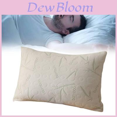 Memory Foam Luxury Pillow With Cool Silk Knit Cover For Adult Sleep Comfort
