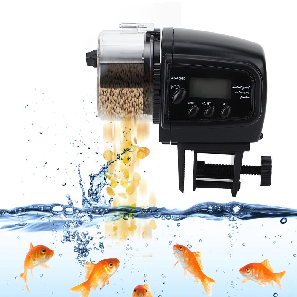 Adjustable Automatic Feeder Food Timer with Display Screen for Fish Tank Aquarium