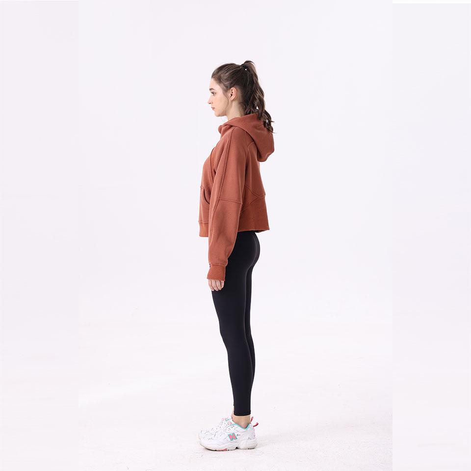 SWIFT SPEED Damen Slim Fit Fleece Yoga & Fitness Half-Zip Hoodie