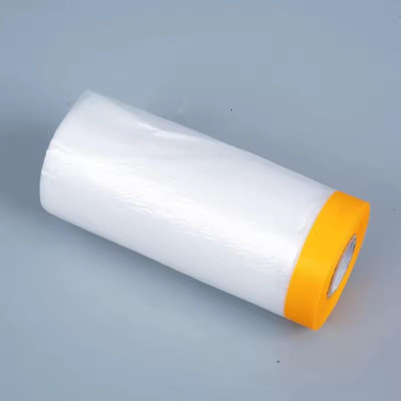 

1roll Pre-Taped Masking Film for Automotive Paint Coverage, Paint Masking Film, Furniture Dust Masking Film, Kitchen Fume Maskin 1.1x20m