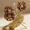 Curtain Buckle No Drill Installation Spring Coil Shape Easy One-Click Fixing Fabric Flower Curtain
