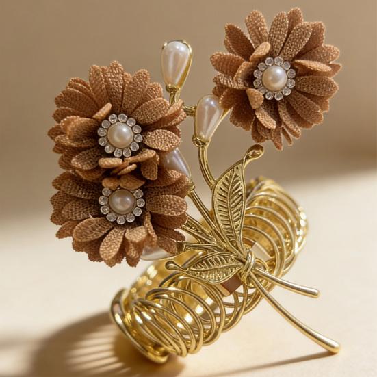 Curtain Buckle No Drill Installation Spring Coil Shape Easy One-Click Fixing Fabric Flower Curtain