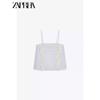 Zaprha 2025 New Straight Neckline French Lace Patchwork Embroidered Strap Tops Female Outwear 5107002
