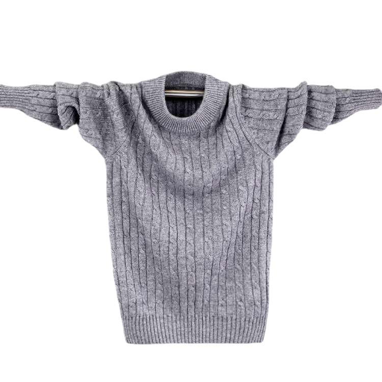Children's Cashmere Sweater: Boys' and Girls' Thick Knitted Pullover for Autumn and Winter