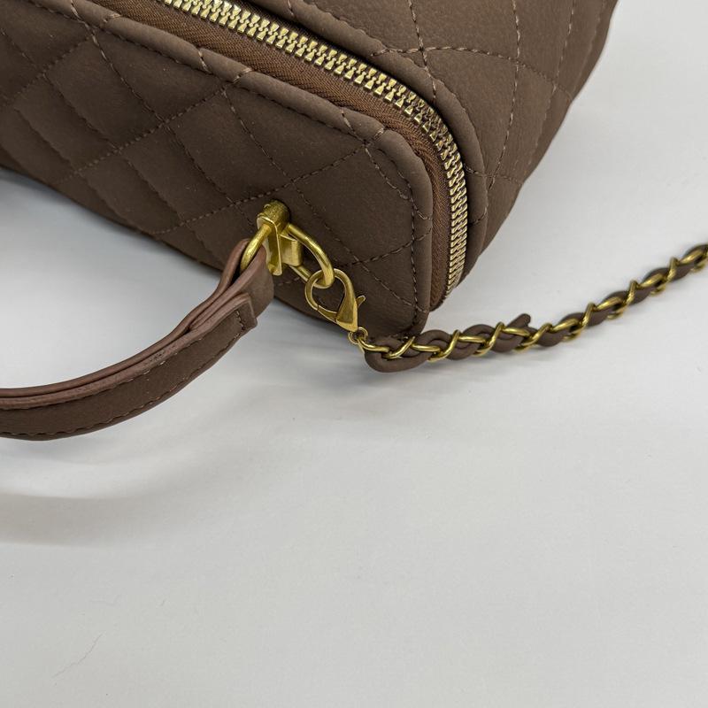 Damen 2025 Trendige Handtasche mit Rautenmuster und Kette - Vielseitige Box-Tasche zum Tragen über der Schulter oder als Crossbody