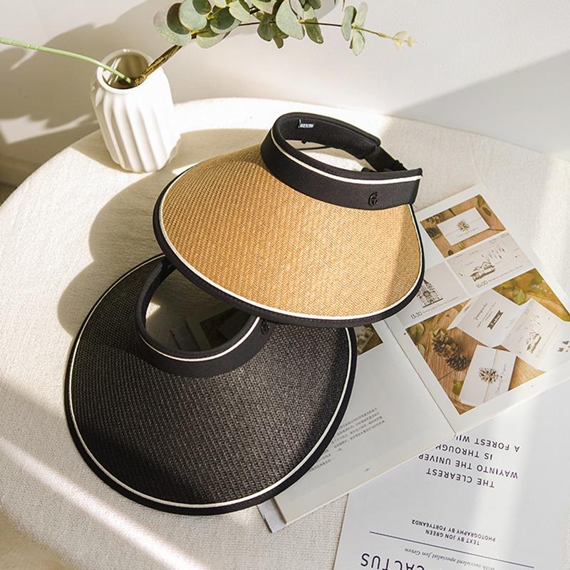 Big brim sun hat summer UV protection sun protection hat empty top hat women's sun hat straw hat collection