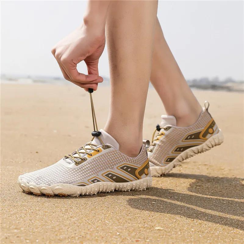Men Women Water Shoes Upstream Wading Swimming Barefoot Five Fingers Aqua Shoes Beach Seaside Light Unisex Sneakers