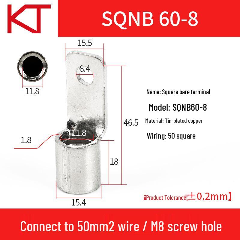 Kaitong SQNB Copper Lug Terminal - Multiple Sizes Available