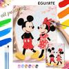 Mickey and Minnie Mouse Cherry Blossom Oil Paint by Numbers Painting Kit Handmade Diy Home Decoration Gift