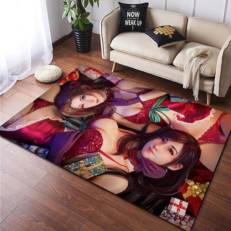 Hot Anime Sexy Girl Beauty Bedruckter Teppich für Wohnzimmer Rutschfester Teppich Schlafzimmer Moderne Heimdekoration Boden Yoga-Matte