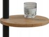 Stolik Pomocniczy Okrągły Loft Z Półką 30X30X80 Cm Metalowy Czarny