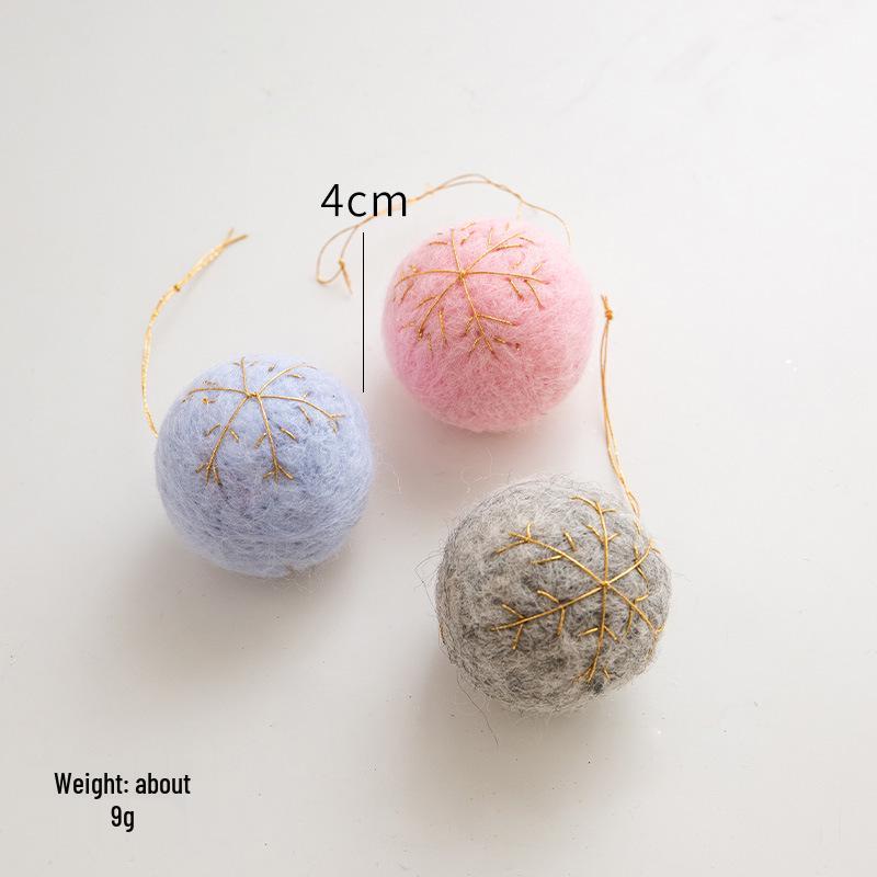 NUCHI Felt Snowflake Christmas Tree Ornament Set