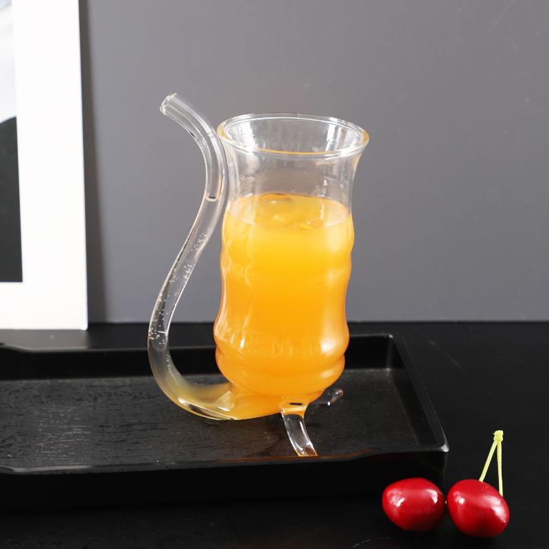 Clear Cocktail Wine Glass with Straw Food Grade Reusable Cup for Wedding Bridal Shower Party Cold Drinks