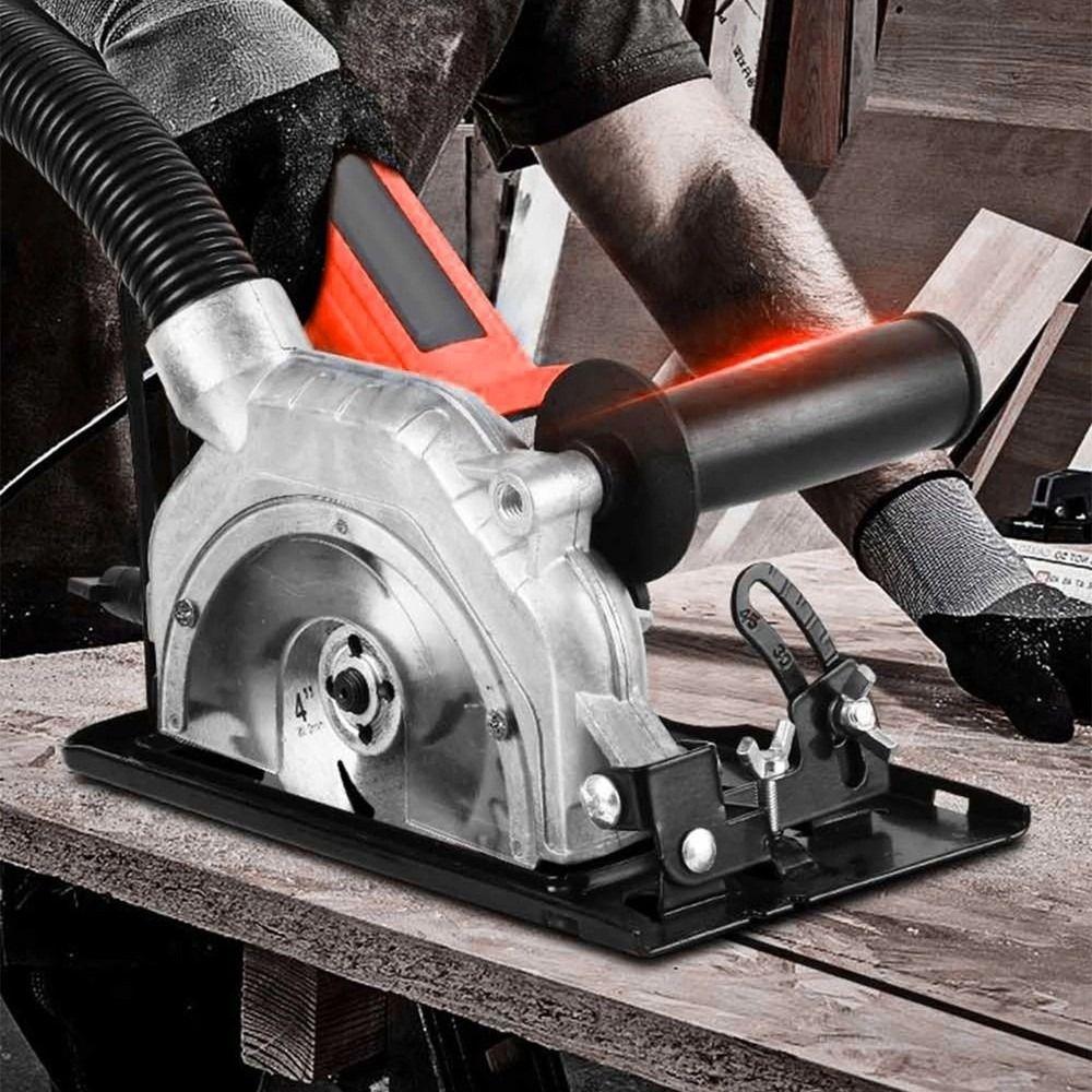 45° Adjustable Angle Grinder Bracket Dust Free Heavy Duty Angle Grinder Converter Circular Saw Bracket Woodworking Table Tool