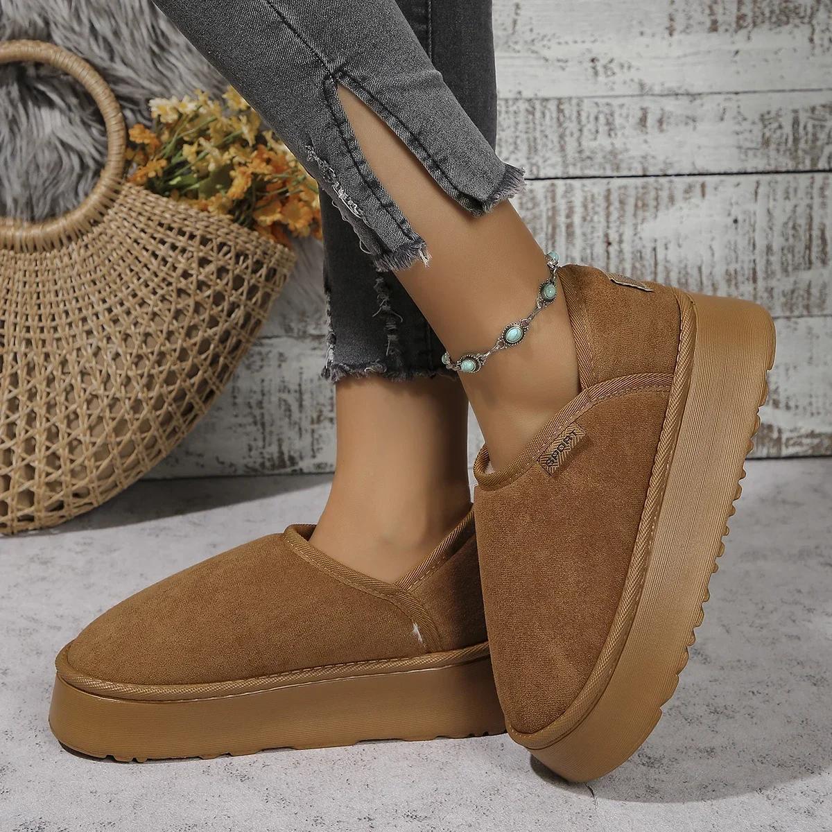 

Зимние классические утолщенные пушистые женские зимние сапоги удобные теплые ботильоны женские коричневые ботинки на платформе женские массивные ботинки женские 40-41 коричневый