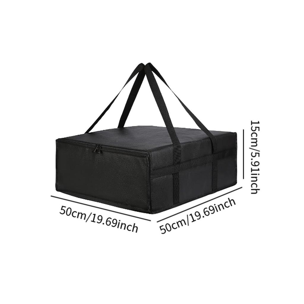 MERIGLARE Pizza Carrier, Insulated Pizza Bag, Professional Delivery Bag, Grocery Tote, Food Delivery Bag, Commercial Outdoor Catering Use, Black, 50 X