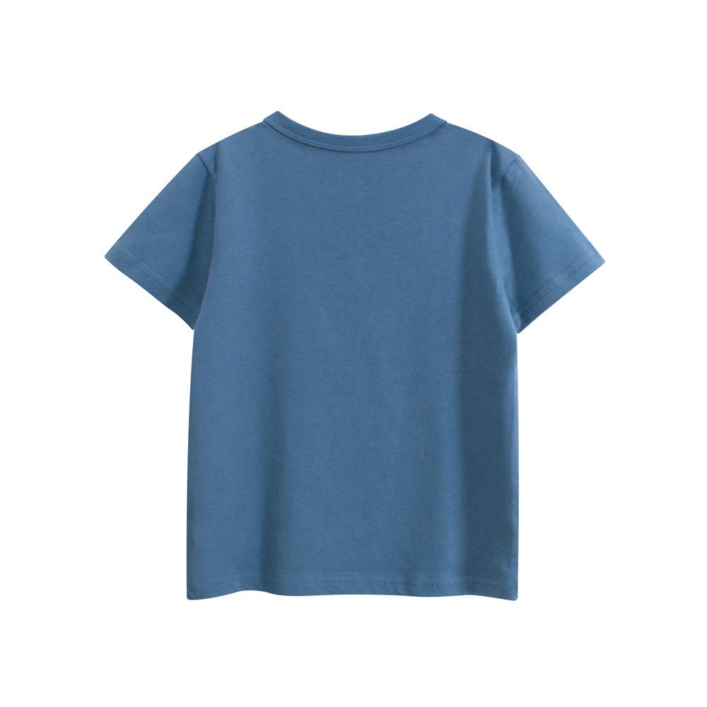 New Children's Clothing Short Sleeved T-shirt for Boys and Babies Shark Clothing Base Shirt