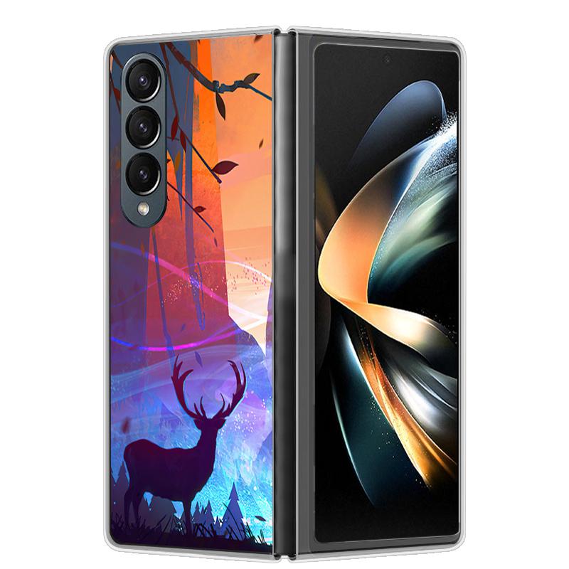 For Samsung Z Fold 4 Case ZFold 5 4 5G Hard Transparent Phone Cover For Samsung Galaxy Z Fold4 Fold5 Shockproof Bumper Fundas