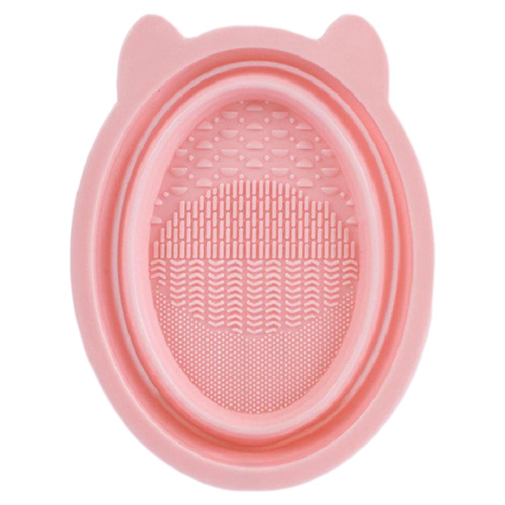 Collapsible Silicone Makeup Brush Cleaning Bowl Portable Cosmetic Sponge Scrubber Bowl Beauty Makeup Washing Tool