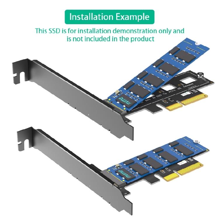 PCIE to NVME Adapter M.2 NVMe To PCIe 3.0 4X Expansion Card Risers with Bracket Card for 2242 2260 2280 M.2 NVME