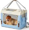 Zusammenklappbare Reise-Hundebox für kleine Hunde, Tragbare weiche Haustierbox für Outdoor & Indoor, Faltbares Stoff-Hundegehege mit Griff