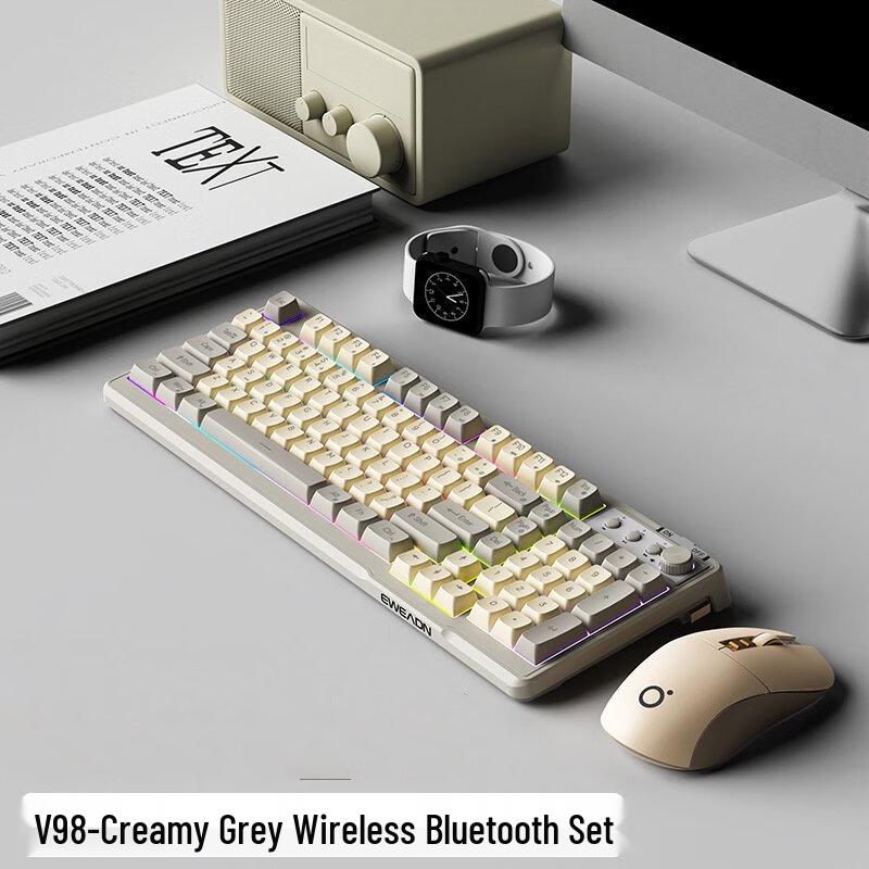 Qisha V98 Dual Mode Wireless Keyboard Mouse Combo