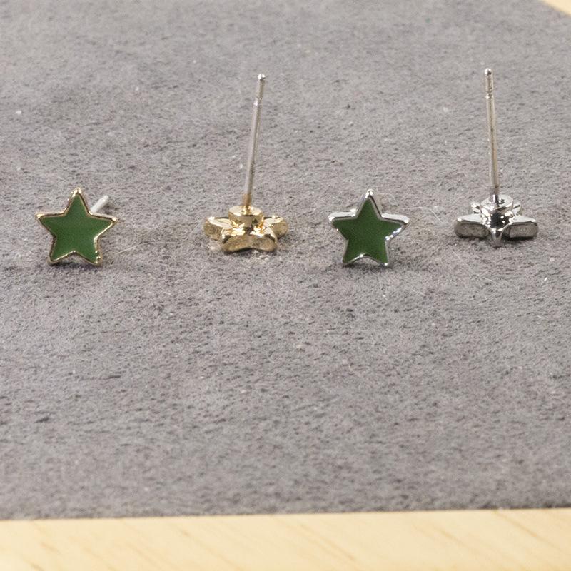 S925 silver needle small daisy zircon stud earrings set female Japan and Korea fresh Internet celebrity sun flower stud earrings three-piece set girl