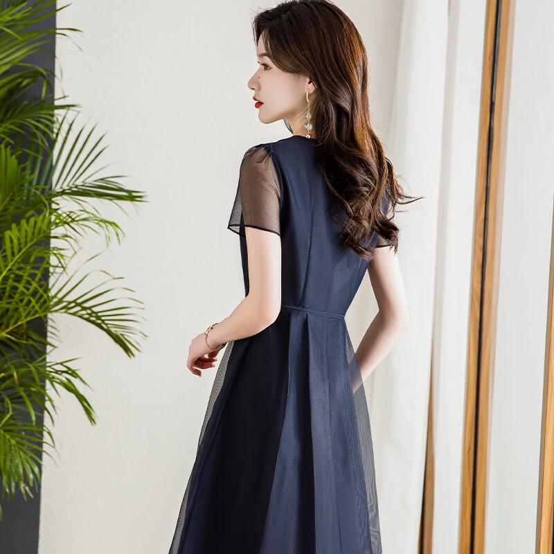 Women's A-Line Polo Collar Midi Dress