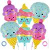6pcs Large Ice Cream Shaped Aluminum Foil Balloons Summer Party Decoration Birthday Baby Shower Summer Hawaiian Party Decaration