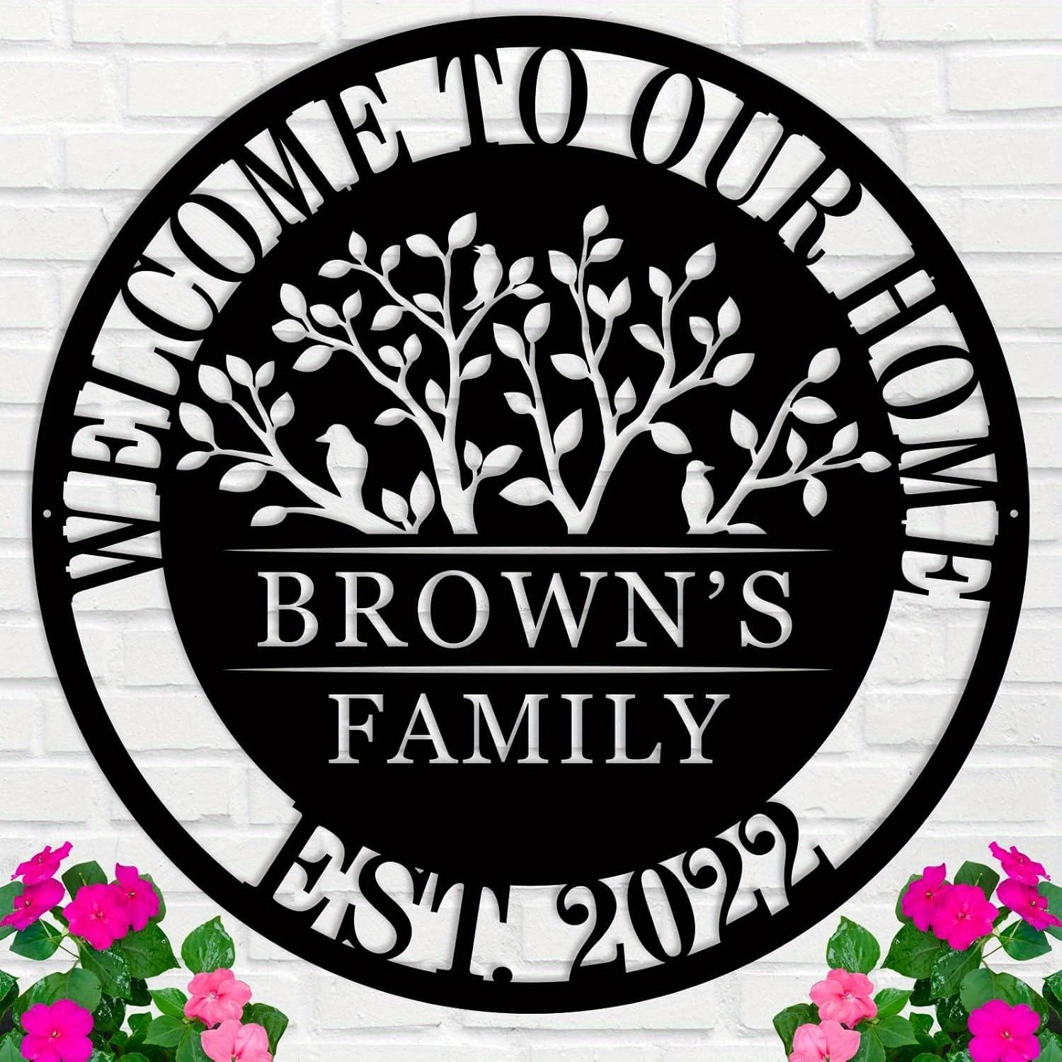 

2025 Custom Love Knot Metal Sign for Couples Personalized Monogram Wedding Anniversary Gift Home Decor 12inch