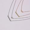 Minimal Natural Multi Pendant Necklace, Trendy Metal Clavicle Chain
