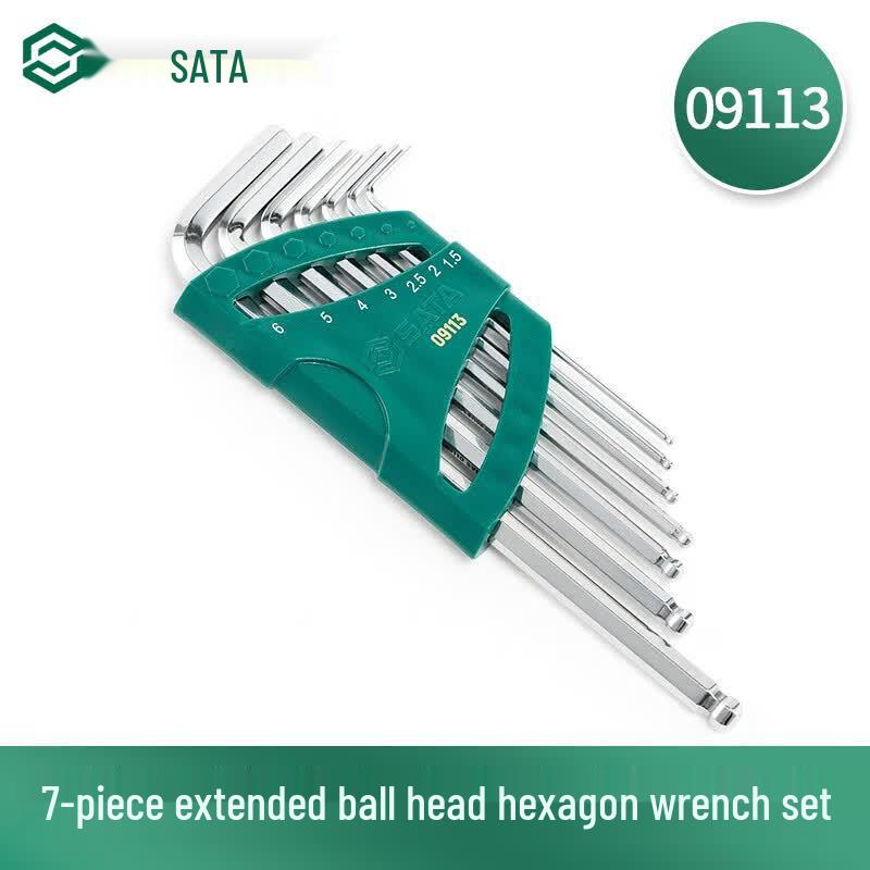 SATA 7-Piece Extra Long Ball End Hex Key Set 1.5-6mm