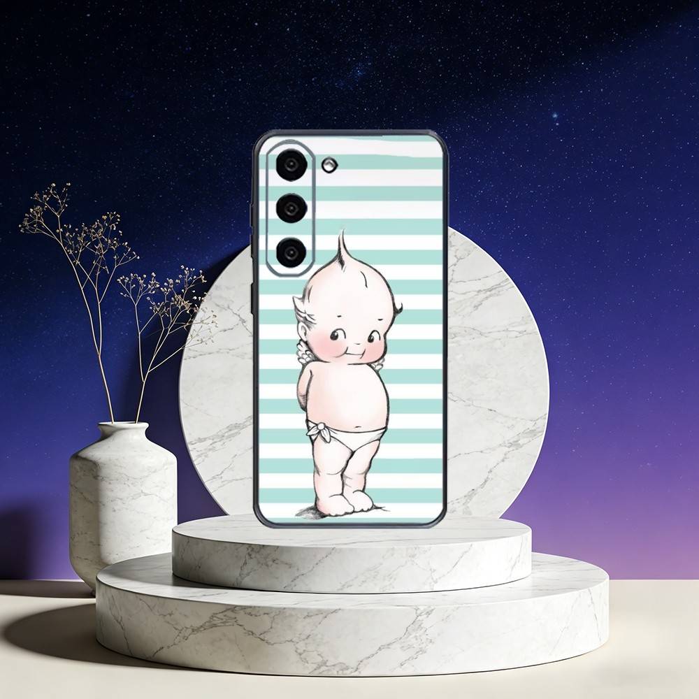 Kewpie Cute Angel baby Phone Case For Samsung Galaxy A73,A72,A71,A70,A53,A52,A51,Others Soft Black Cover