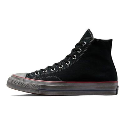 Chuck 70 Chuck Taylor All Star Distressed Tênis de Lona de Cano Alto Unisex Tênis Preto 172668C