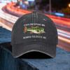 Funny Fishing Hat Distressed Denim Baseball Cap Adjustable Outdoor Casual Trucker Hat