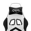 Gaming Chair Swivel White and Black Artificial Leather