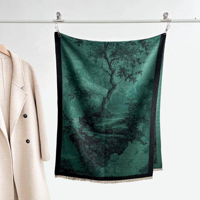 Autumn and winter new retro fashion scarf imitation cashmere warm scarf with shawl