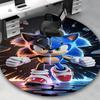 1 stuks Sonic the Hedgehog Anime Design Rond Tapijt - Kantoorstoelmat, Antislip Tapijt voor Huisdecoratie, Woonkamer, Slaapkamer, Speelkamer