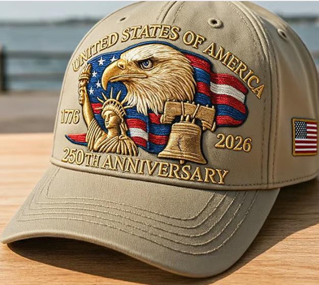 Limited Edition 250th Anniversary USA Eagle & Statue of Liberty Embroidered Baseball Cap, Unisex Adjustable