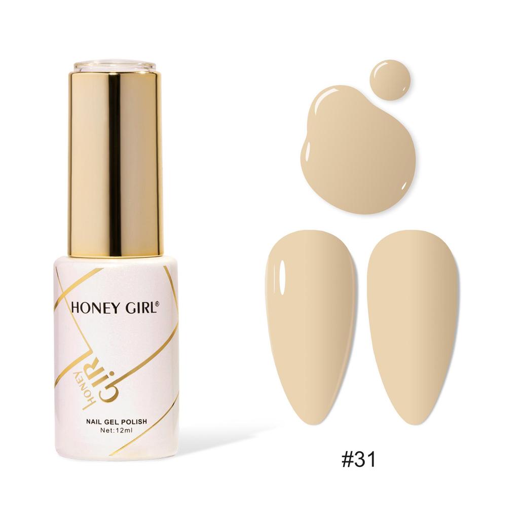 Honey Girl Versatile Nail Gel Set: 160 Mini Bottles in Internet Celebrity Styles, Shades 31-40, for a Whitening Effect.