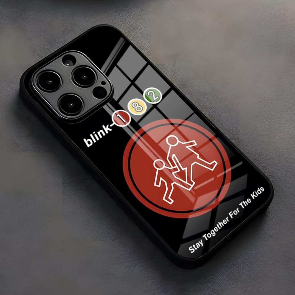 Blink-182band Phone Case For IPhone 17 Pro Max 16 15 14 Pro Max 13 11 X Xs Xr 8 7Plusglass Cover