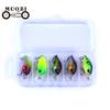 5Pcs Fishing Lure Minnow Floating Crankbait Bait Jig Hook Set with Tackle Box