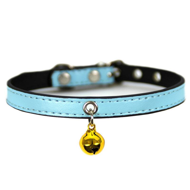 

Dog black background and wind casual cat bell collar cat collar leash ins pet XS #1.0cm width * 25cm length небесно-голубой